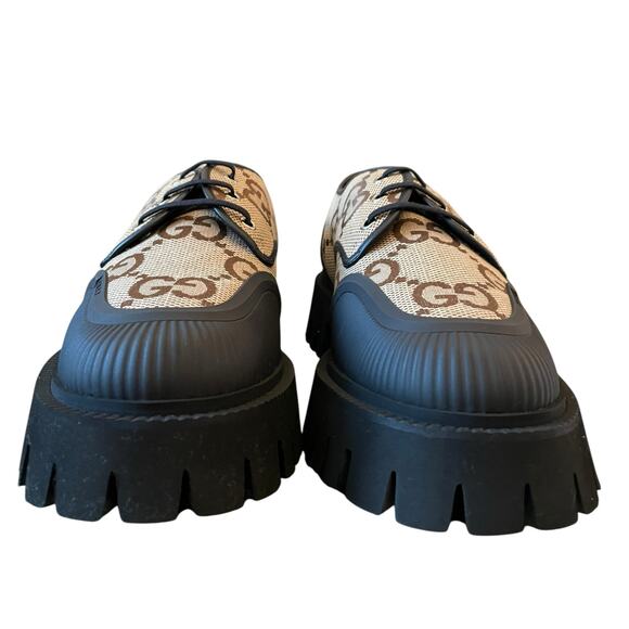 Gucci Maxi GG Supreme Shoes Camel Ebony Canvas Chunky Men\'s 11.5 | US 12 NEW main image 15
